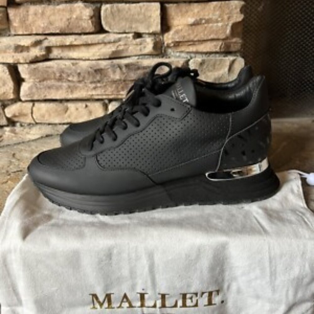 MALLET Popham Iconic shoes Men's Black sneakers NEW In Box - $280 size US 14